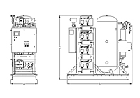2 to 10 hp Power Laboratory Open Scroll Duplex Air Compressor with Premium NFPA Controls
