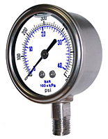 301LFW All Stainless Liquid Filled Gauge