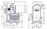 1835 Cubic Meters Per Hour (m³/h) Maximum Flow Rate Centrifugal Blower - 2