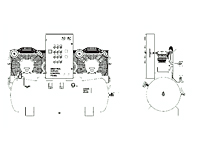 Matrix CHDMOA Duplex Tank Mounted Air Compressor