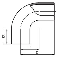 90 Degree Elongated Elbows - 2