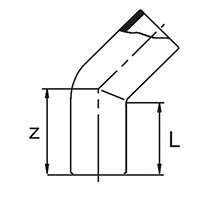 45 Degree Elongated Elbows