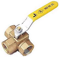 Brass 3-Way Diversion Ball Valve