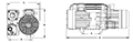 22.6 Inch (in) Dimension A Oil Lubricated Rotary Vane Vacuum Pump - 2