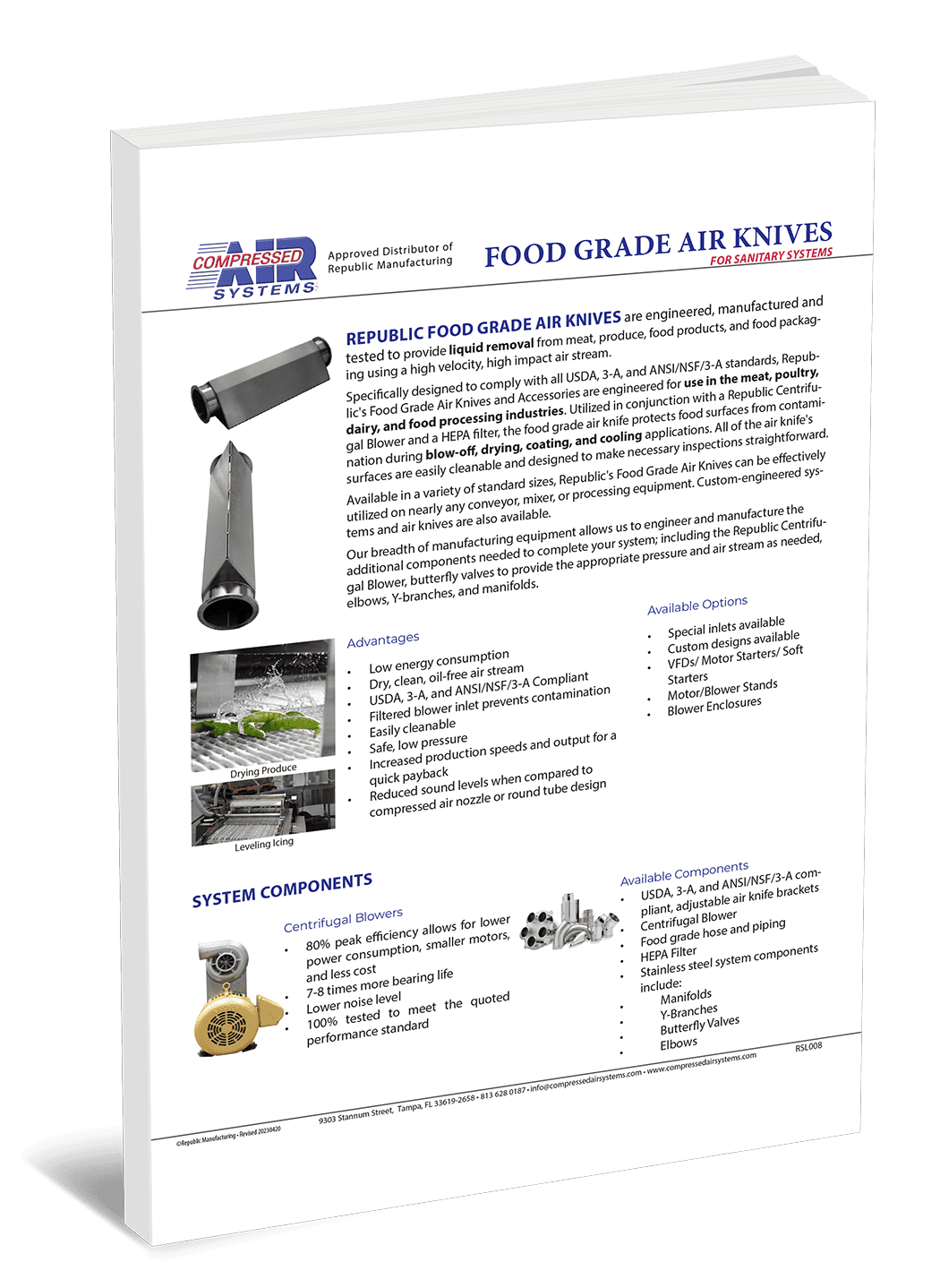 Food Grade Air Knives