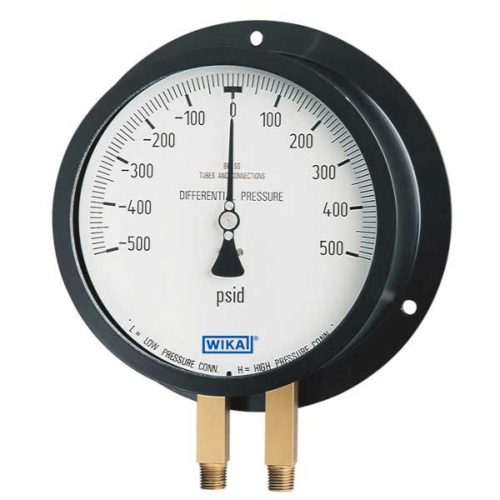 differential pressure gauge on white background